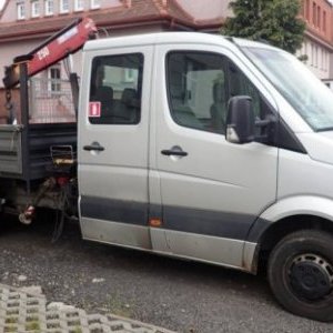 foto 3.5t VW tipper+crane Crafter 2.5D +HMF